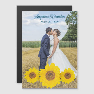 tournesol -votre carte magnétique photo mariage