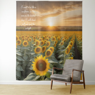 Tournesols à espoir positif Tapisserie Sunrise