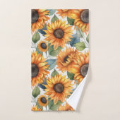 Tournesols à l'aquarelle (Serviette à main)