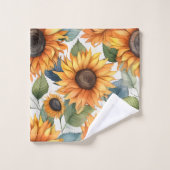 Tournesols à l'aquarelle (Gant de toilette)