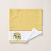 Tournesols à l'aquarelle (Gant de toilette)