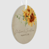 Tournesols à l'aquarelle sur parchemin délavé (devant)