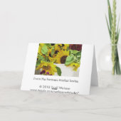 Tournesols attendant la carte vierge (Dos)