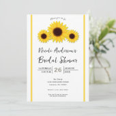 Tournesols blancs simples invitations rustiques (Debout devant)