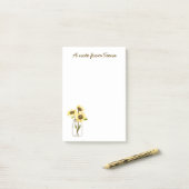 Tournesols Dans Un Mason Jar Post-It Notes (Sur un bureau)