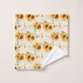 Tournesols de jardin de campagne (Gant de toilette)