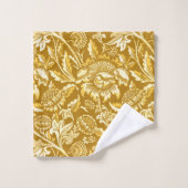 Tournesols de William Morris, jaune de moutarde/or (Gant de toilette)