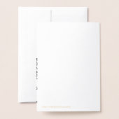 Tournesols d'or, Elégante invitation de mariage (Derrière avec enveloppe)