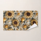 Tournesols et agrumes rustiques d'automne (Serviette à main)