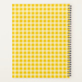 Tournesols et coccinelles sur gingham jaune (Dos)