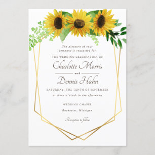 Tournesols et faire-part de mariage navals