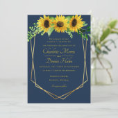 Tournesols et faire-part de mariage navals (Debout devant)