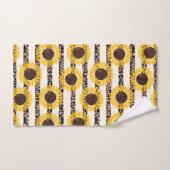 Tournesols et Imprimé Guépard Rayures (Serviette à main)
