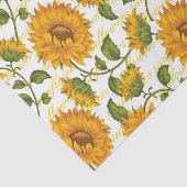 Tournesols et papier de soie texte (Détail)