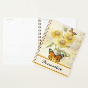 Tournesols et papillon personnalisés