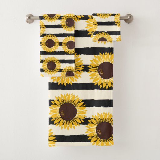 Tournesols et rayures noires (En situation)
