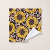 Tournesols et tcheetah  (Gant de toilette)
