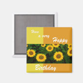 Tournesols - Joyeux Aimant Anniversaire (Recto/Verso)