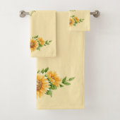 Tournesols Monogramme Jaune Vert Floral Fleurs (En situation)