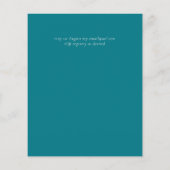 Tournesols Olive Feuille Russe Mariage Turquoise (Dos)