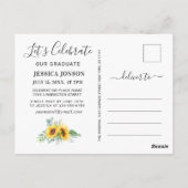 Tournesols PHOTO Graduation Party Invitation  (Dos)