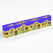 Tournesols Plaque de bureau ukrainienne Drapeau co