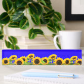 Tournesols Plaque de bureau ukrainienne Drapeau co