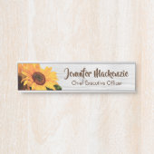 Tournesols Porte pendante joyeuse Plaque de nom de (Devant)