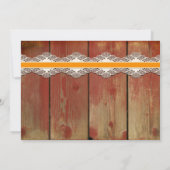Tournesols Rustique mariage en bois Invitations (Dos)