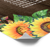 Tournesols rustiques 11 Tables Tableau Mariage (Coin)