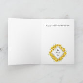 Tournesols rustiques et Carte de remerciements de  (Intérieur)