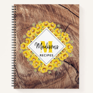 Tournesols rustiques et texture bois Recette Livre