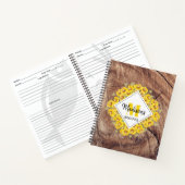 Tournesols rustiques et texture bois Recette Livre (Intérieur)