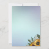 Tournesols rustiques, Invitation feuille de douche (Dos)