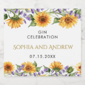 Tournesols rustiques & Lavender Mariage Étiquette (Étiquettes simples)