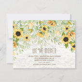 Tournesols rustiques Moving Faire-part (Devant)