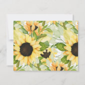 Tournesols rustiques Moving Faire-part (Dos)