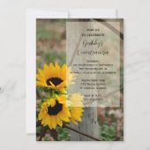 Tournesols rustiques Quinceanera Party Invitation (Devant)