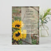 Tournesols rustiques Quinceanera Party Invitation (Debout devant)