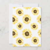 Tournesols rustiques sur des numéros de table en p (Dos)