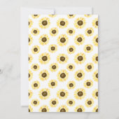 Tournesols rustiques sur le Faire-part de mariage  (Dos)