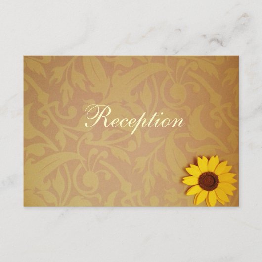 Tournesols rustiques sur une invitation de mariage (Devant)