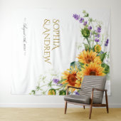 Tournesols rustiques & Tapisserie Mariage Lavande (En situation (horizontale))