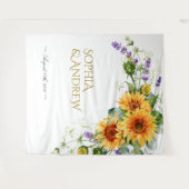 Tournesols rustiques & Tapisserie Mariage Lavande (Devant (Horizontal))