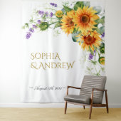 Tournesols rustiques & Tapisserie Mariage Lavande (En situation)