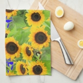 Tournesols Serviette de cuisine Ukraine Drapeau Co (Quart Plié)