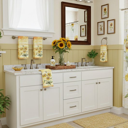 Tournesols sur bois