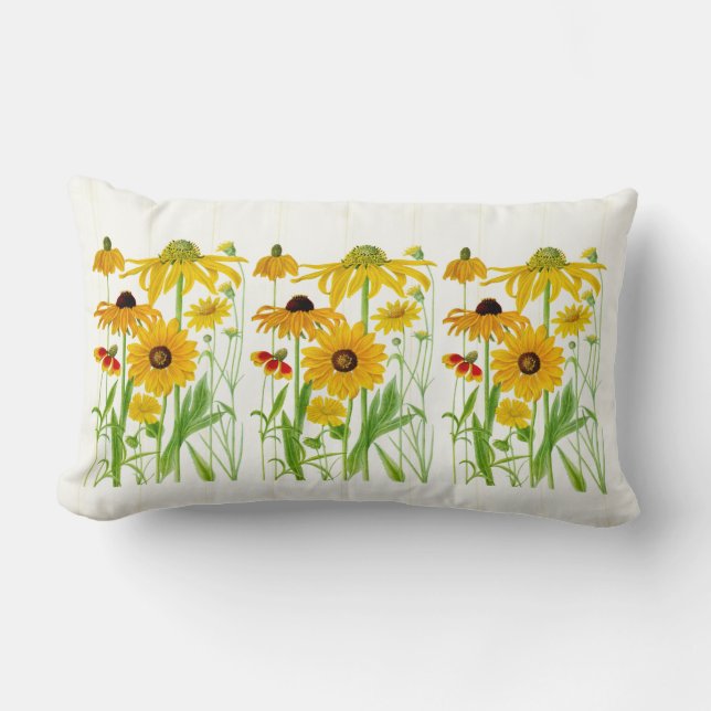 Tournesols sur le coussin lombaire d'intérieur de (Recto)