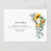 tournesols, tu seras ma carte Flowgirl (Dos)