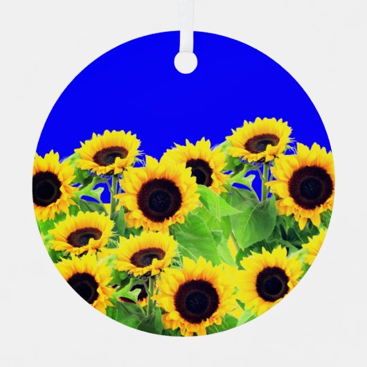 Tournesols Ukraine Drapeau Couleurs Ornement de No (Recto)
